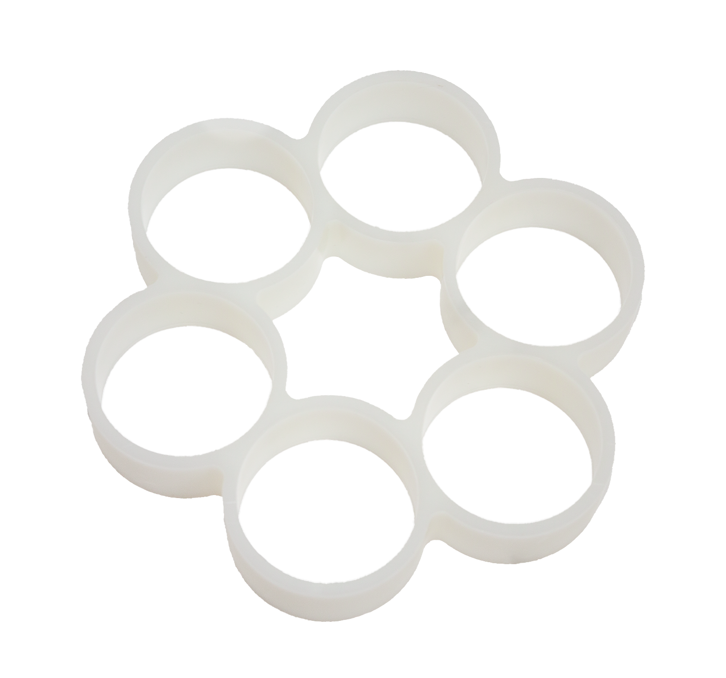 6 FDA-approved nylon sliders create a honeycomb structure that maximizes mesh contact, delivering superior particle dislodging on vibratory screeners