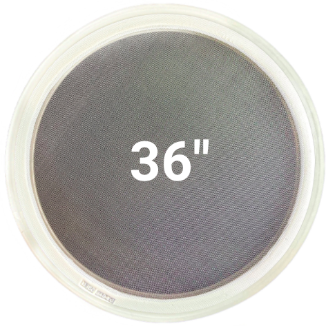 36-inch stainless steel replacement screen for round vibratory screener – compatible with Sweco®, Kason®, and Midwestern® frames