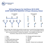 Wiring Diagram for IV VB 12-2510 2.5HP 1200 RPM 330/575V