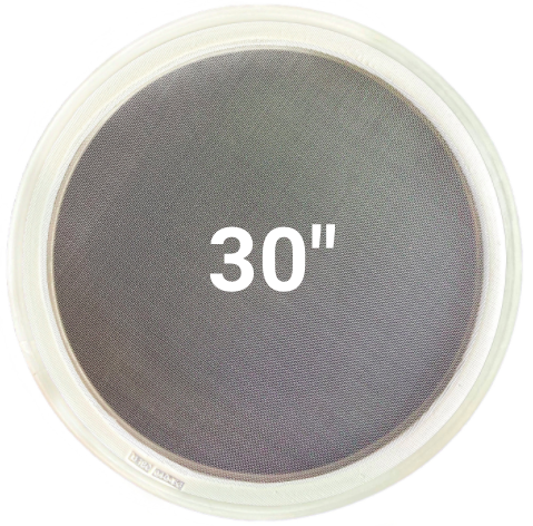 30 inch custom screen for round vibratory screeners designed for seamless fit with 30-inch round vibratory screeners from Sweco®, Kason®, and similar brands.