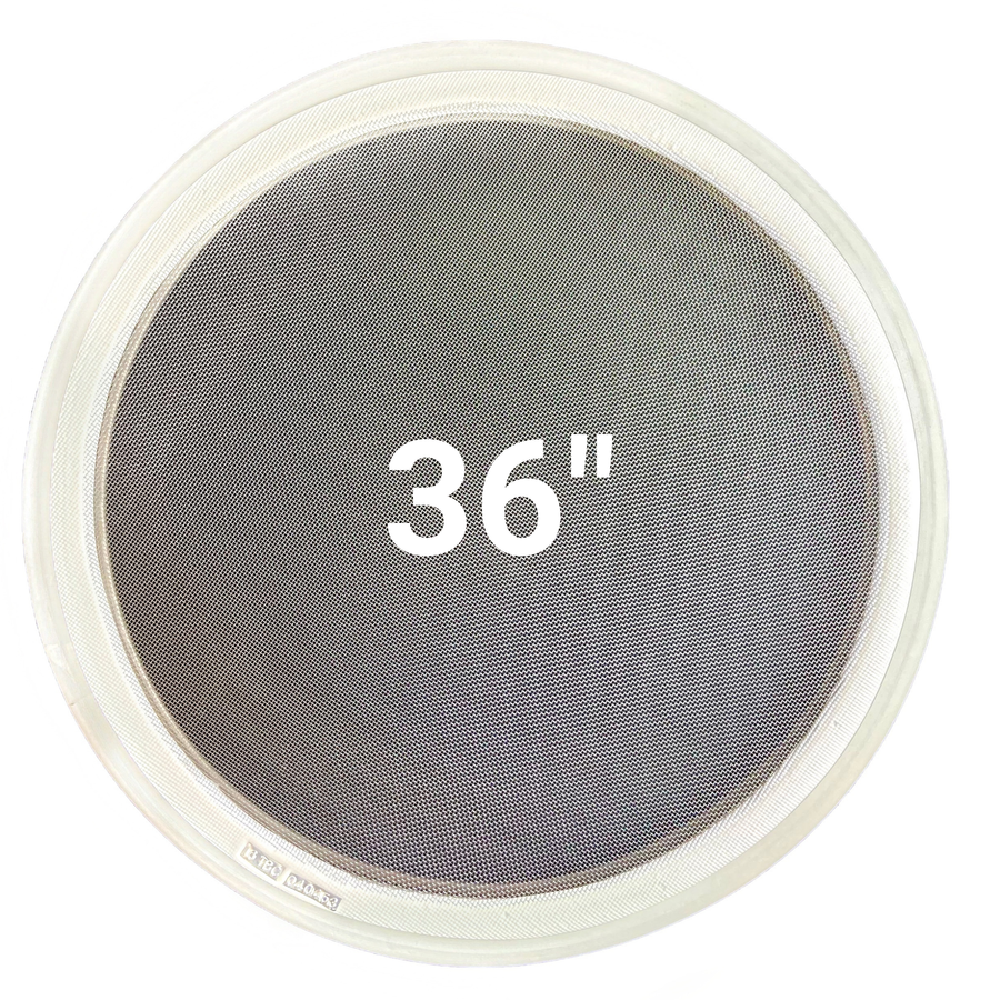 36-inch round stainless steel replacement screen for round vibratory screener – compatible with Sweco®, Kason®, and Midwestern® machines