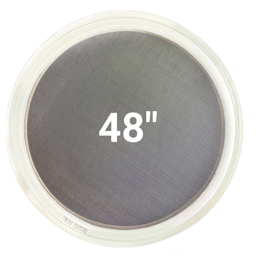 48-inch stainless steel replacement screen for round vibratory screener – compatible with Sweco®, Kason®, and Midwestern® machines
