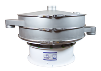 SiftPro 60 Vibratory Screener Unit with 1 screen and 2 out-spouts, with a dome cover.