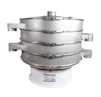 SiftPro 60 Vibratory Screener Unit with 3 screens and 4 out-spouts, with a dome cover.