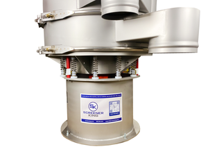 image of our 30-inch complete vibratory screener unit with 2 frames for a 2-part separation