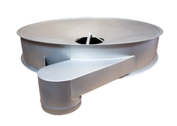 Specifically designed to manage material flow in multi-screen setups, this frame redistributes material from the screen above to the center of the screen below, reducing overscreens and improving overall performance.
