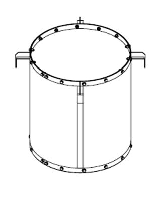 Screen Basket 17.75"/23"OD x 20"L - Custom - ScreenerKing®