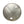Round metallic object with cut-out sections on a white background