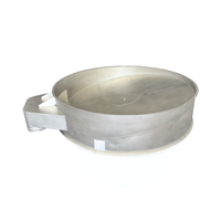 The sloped design allows the material to exit the machine quickly