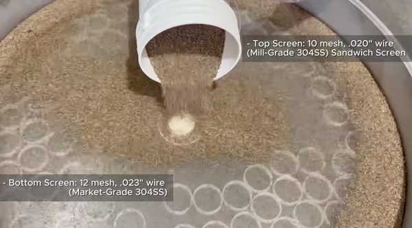 Hemp Seed Material Testing on a Vibratory Screener