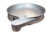 Built from 304 stainless steel with continuous welds, the Table Frame features a raised internal flange that directs material toward the perimeter and creates a cavity for counterweight clearance.