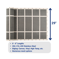 29” Width Wire Mesh Bonded Edge Screen