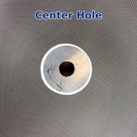 Center hole configuration on stainless steel 36-inch vibratory replacement screen — shown with reinforced ring for OEM compatibility