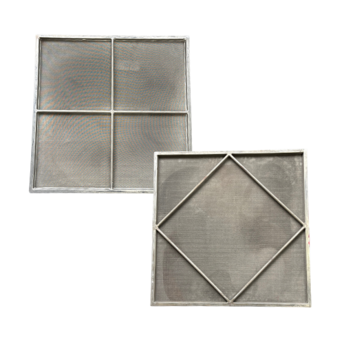 Custom bar configurations are available for these rectangular tube steel frame screens.