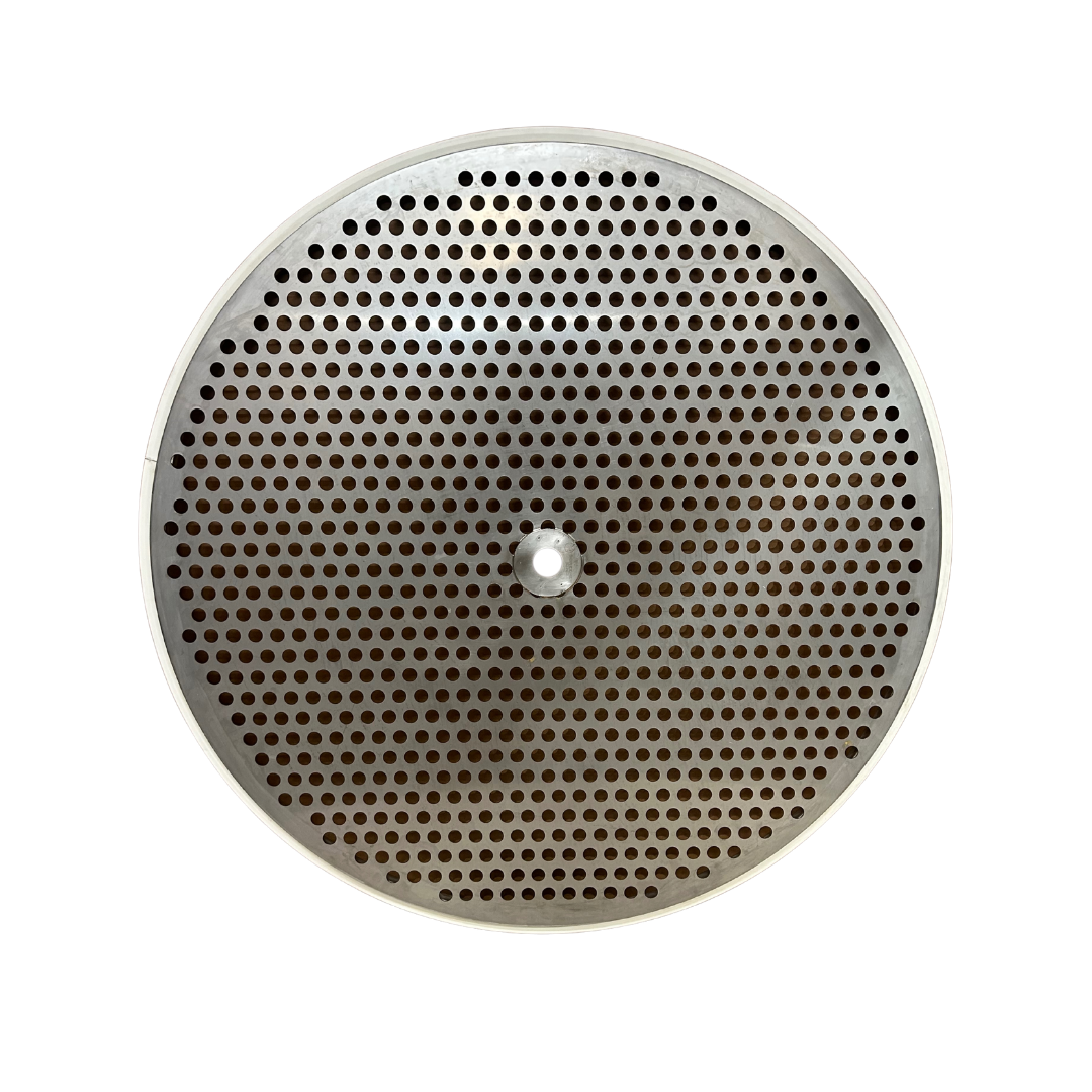 Perforated Plate Screen with a center hole and screen gasket