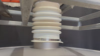 Connector Boot connected to machine cover inlet with clamp