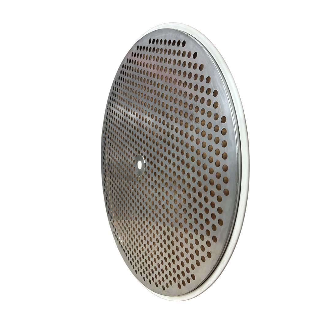 Perforated Plate Screen side view, displaying the screen ring with a gasket